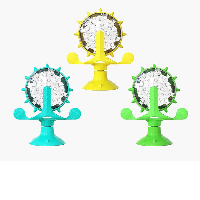 Interactive Spinning Windmill Cat Toy With Self-Feeding Feature