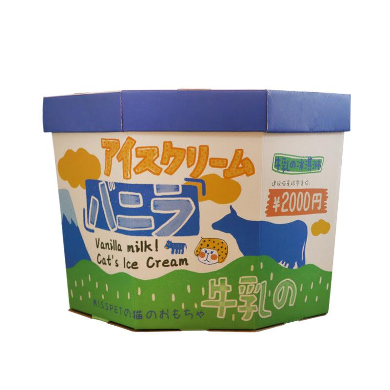 Scratchy Fun Cat Litter Corrugated Paper - Blue/Pink Strawberry Milk Vanilla Milk