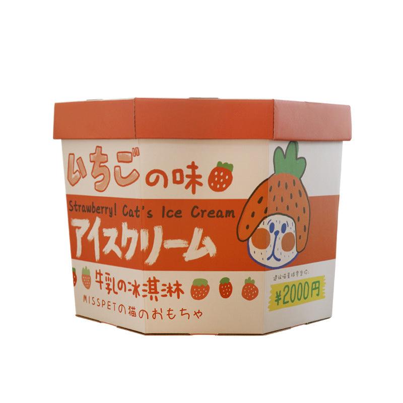 Scratchy Fun Cat Litter Corrugated Paper - Blue/Pink Strawberry Milk Vanilla Milk